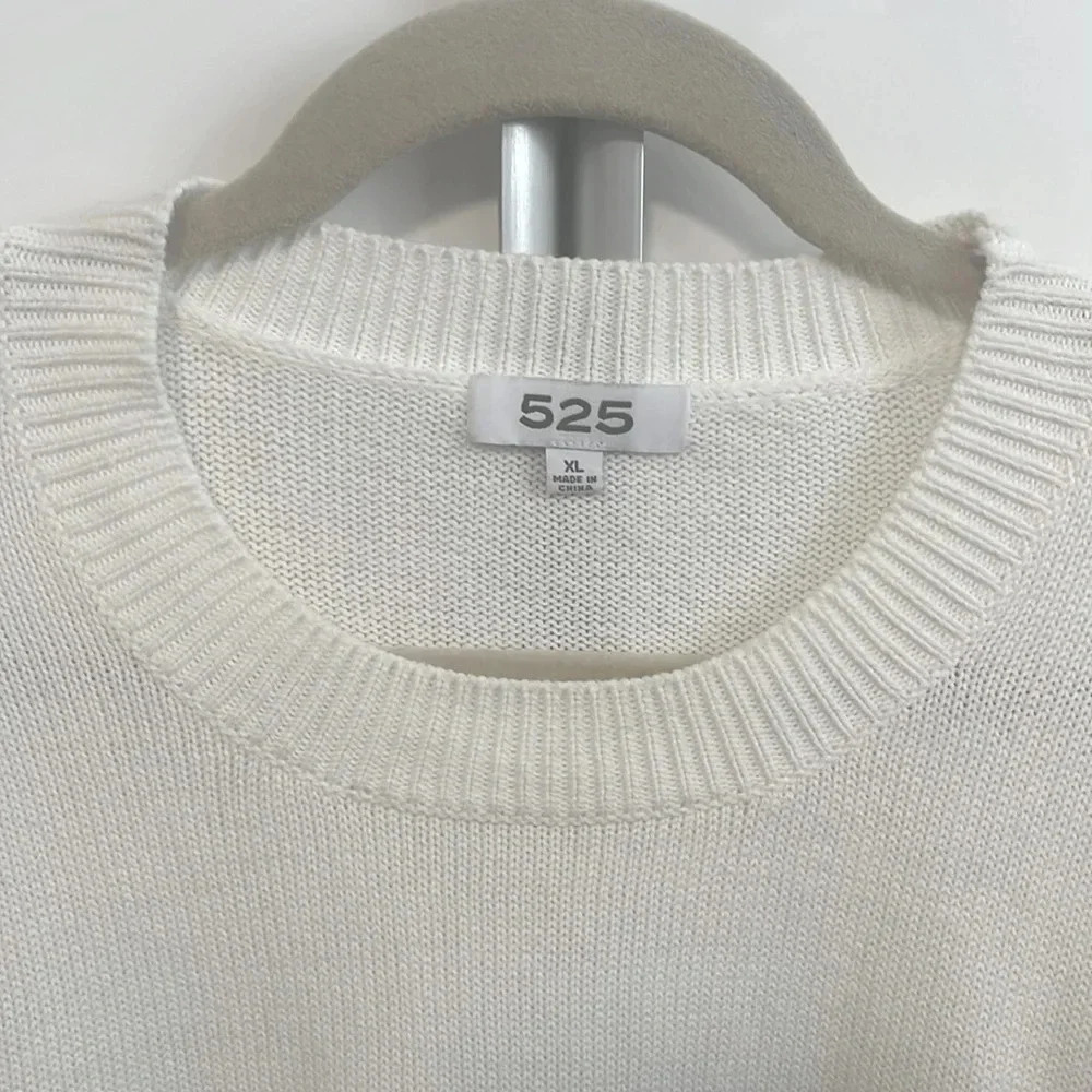 525 NWOT Cotton Sweater String and Puff Sleeve Detail, Size XL - Picture 3 of 10